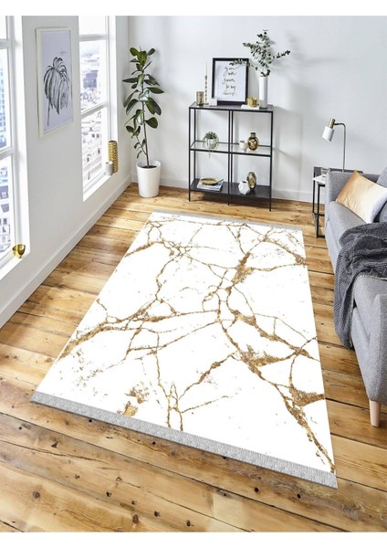 Dekoratif Kaymaz Taban Yıkanabilir Modern Halı DELÜX-3046