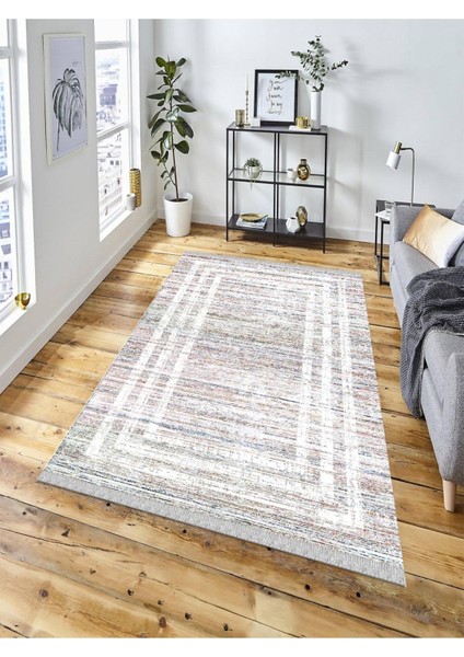 Dekoratif Kaymaz Taban Yıkanabilir Modern Halı DELÜX-4091
