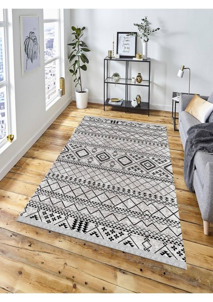 Dekoratif Kaymaz Taban Yıkanabilir Modern Halı DELÜX-4088