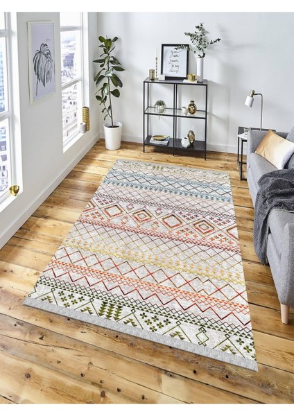 Dekoratif Kaymaz Taban Yıkanabilir Modern Halı DELÜX-4089