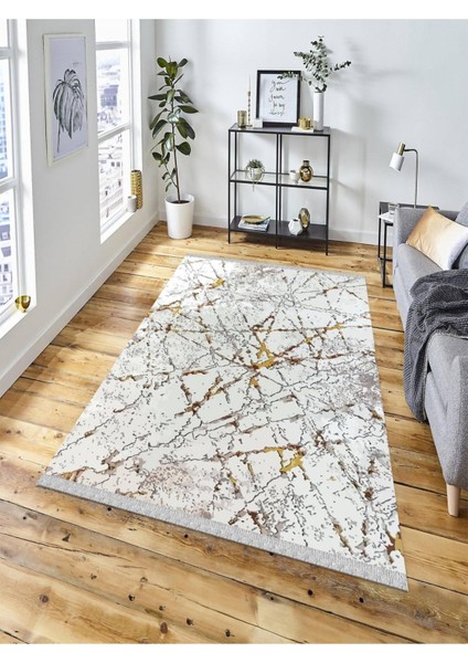 Dekoratif Kaymaz Taban Yıkanabilir Modern Halı DELÜX-5019