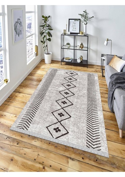 Dekoratif Kaymaz Taban Yıkanabilir Modern Halı DELÜX-5029
