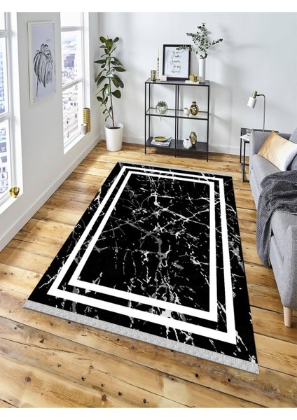 Dekoratif Kaymaz Taban Yıkanabilir Modern Halı DELÜX-5040