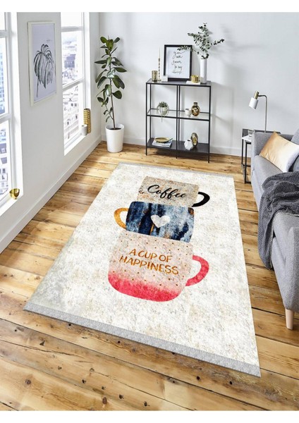 Dekoratif Kaymaz Taban Yıkanabilir Modern Halı DELÜX-5034