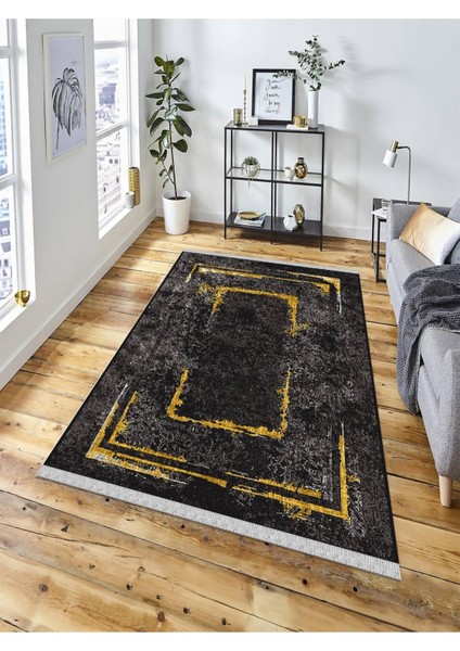 Dekoratif Kaymaz Taban Yıkanabilir Modern Halı DELÜX-5035