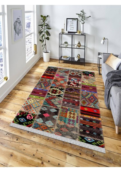 Dekoratif Kaymaz Taban Yıkanabilir Modern Halı DELÜX-5056