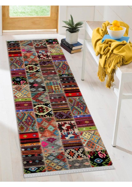 Dekoratif Kaymaz Taban Yıkanabilir Modern Halı DELÜX-5056