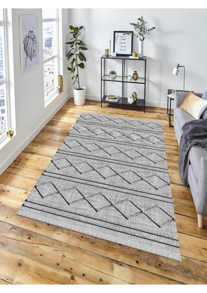 Dekoratif Kaymaz Taban Yıkanabilir Modern Halı DELÜX-6084
