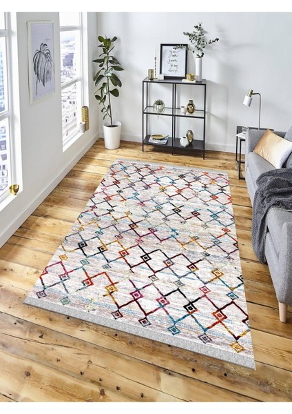 Dekoratif Kaymaz Taban Yıkanabilir Modern Halı DELÜX-6083
