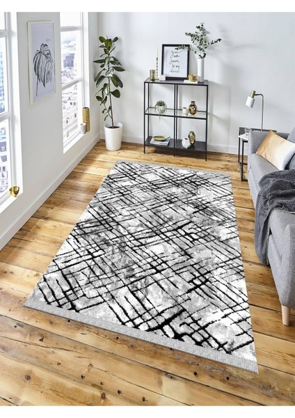 Dekoratif Kaymaz Taban Yıkanabilir Modern Halı DELÜX-6087