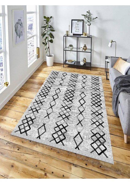 Dekoratif Kaymaz Taban Yıkanabilir Modern Halı DELÜX-6056