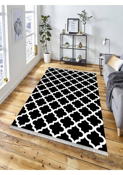 Dekoratif Kaymaz Taban Yıkanabilir Modern Halı DELÜX-7007