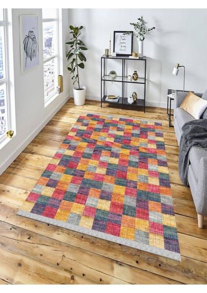 Dekoratif Kaymaz Taban Yıkanabilir Modern Halı DELÜX-6080