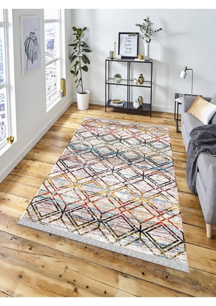Dekoratif Kaymaz Taban Yıkanabilir Modern Halı DELÜX-6091