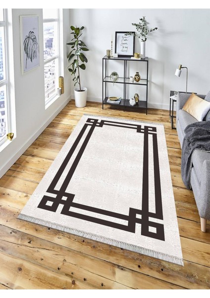 Dekoratif Kaymaz Taban Yıkanabilir Modern Halı DELÜX-7016