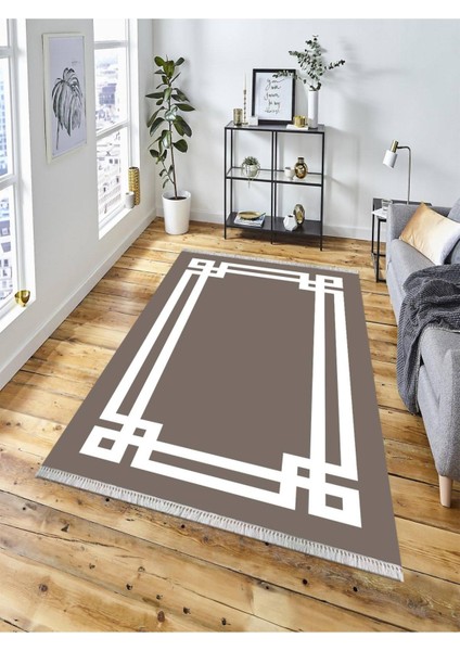 Dekoratif Kaymaz Taban Yıkanabilir Modern Halı DELÜX-7018