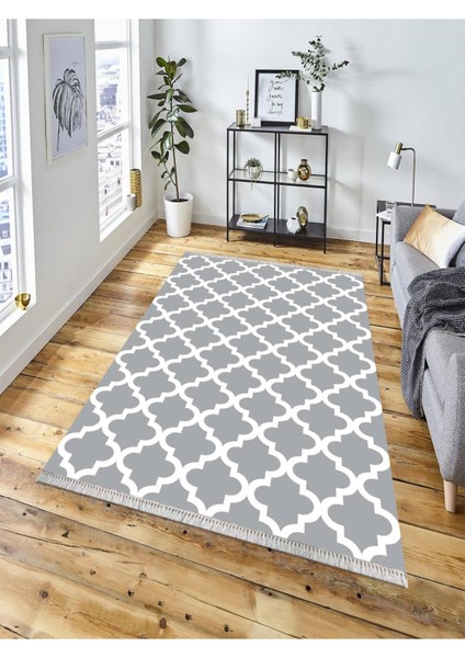 Dekoratif Kaymaz Taban Yıkanabilir Modern Halı DELÜX-7010
