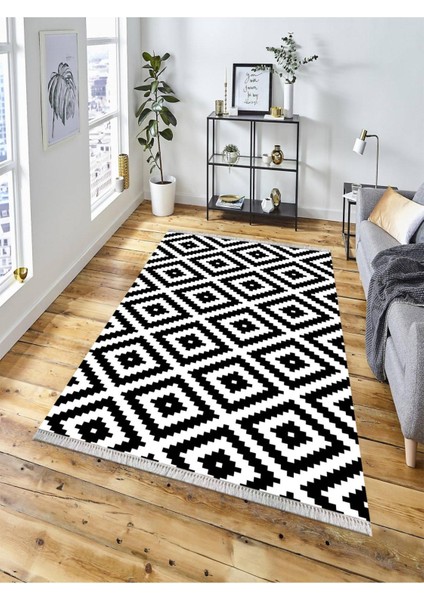 Dekoratif Kaymaz Taban Yıkanabilir Modern Halı DELÜX-7008