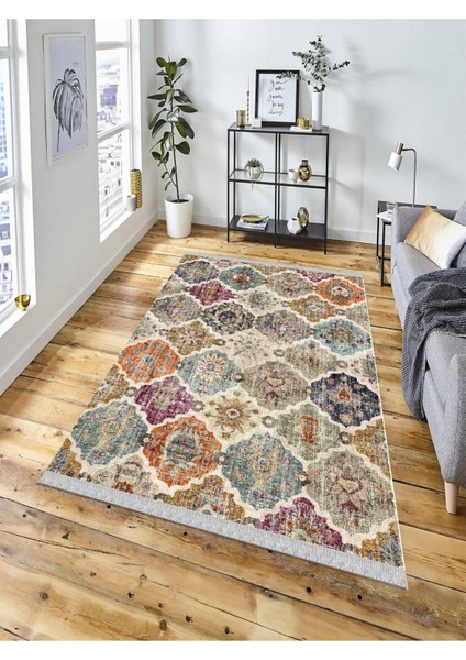Dekoratif Kaymaz Taban Yıkanabilir Modern Halı DELÜX-8004