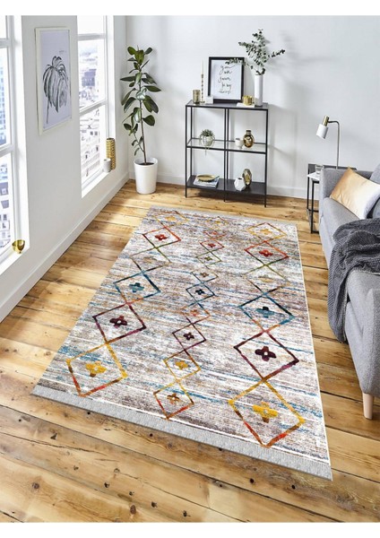 Dekoratif Kaymaz Taban Yıkanabilir Modern Halı DELÜX-1012