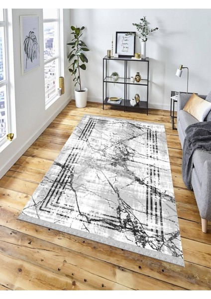 Dekoratif Kaymaz Taban Yıkanabilir Modern Halı DELÜX-1021
