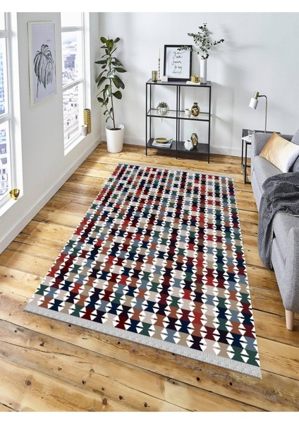 Dekoratif Kaymaz Taban Yıkanabilir Modern Halı DELÜX-4011