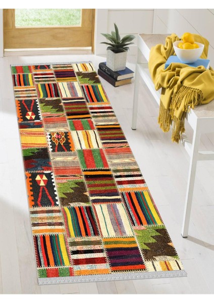 Dekoratif Kaymaz Taban Yıkanabilir Modern Halı DELÜX-4068