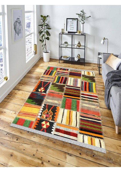 Dekoratif Kaymaz Taban Yıkanabilir Modern Halı DELÜX-4068