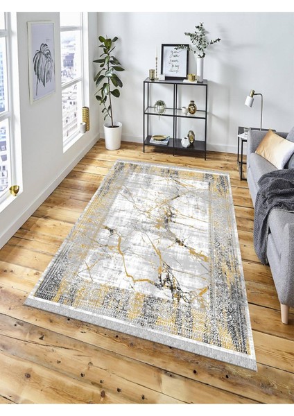 Dekoratif Kaymaz Taban Yıkanabilir Modern Halı DELÜX-6022