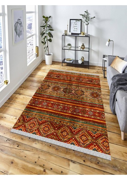 Dekoratif Kaymaz Taban Yıkanabilir Modern Halı DELÜX-4038