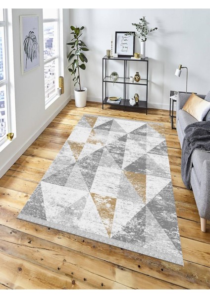Dekoratif Kaymaz Taban Yıkanabilir Modern Halı DELÜX-4083