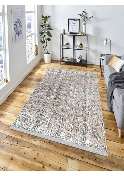 Dekoratif Kaymaz Taban Yıkanabilir Modern Halı DELÜX-5020