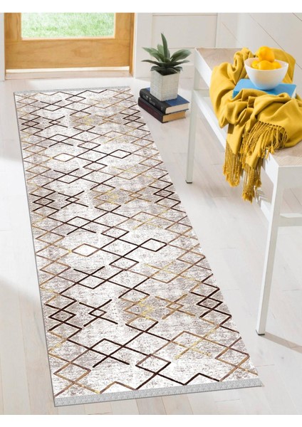 Dekoratif Kaymaz Taban Yıkanabilir Modern Halı DELÜX-5003