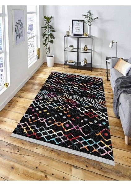 Dekoratif Kaymaz Taban Yıkanabilir Modern Halı DELÜX-6069