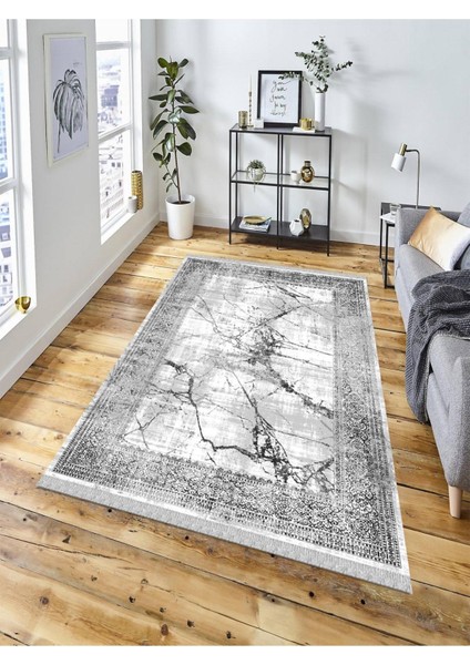 Dekoratif Kaymaz Taban Yıkanabilir Modern Halı DELÜX-6021