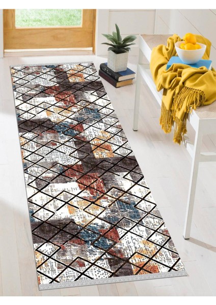 Dekoratif Kaymaz Taban Yıkanabilir Modern Halı DELÜX-5002