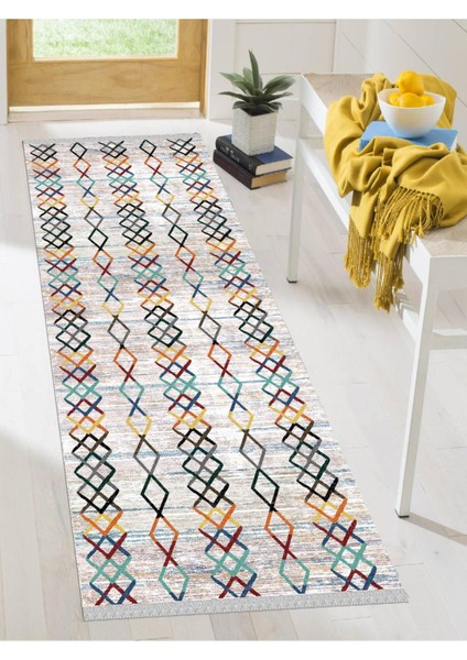 Dekoratif Kaymaz Taban Yıkanabilir Modern Halı DELÜX-6058
