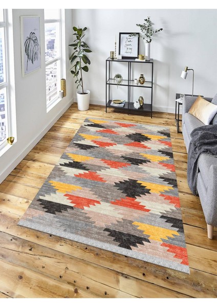 Dekoratif Kaymaz Taban Yıkanabilir Modern Halı DELÜX-6098