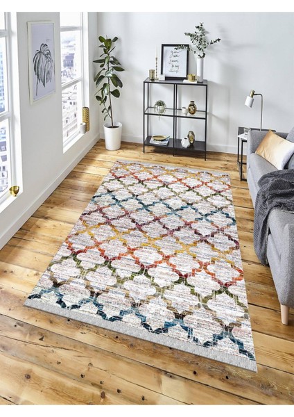 Dekoratif Kaymaz Taban Yıkanabilir Modern Halı DELÜX-6097