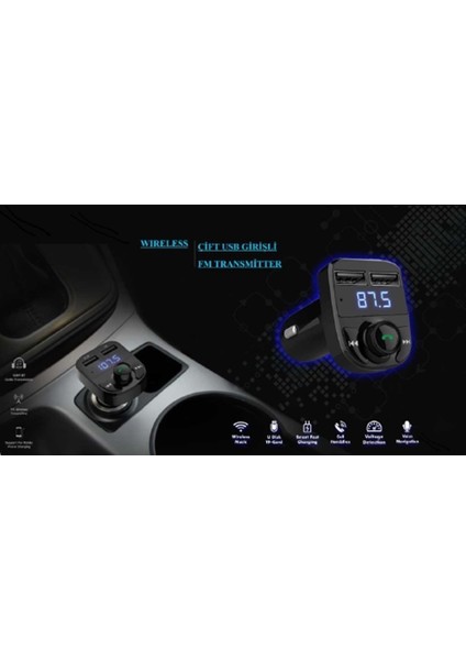 C-606 3.1A Çift USB / Tf / Bt / Fm Transmitter