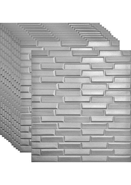 NW65 Gri Opak 8,5mm 10LU Kendinden Yapışkanlı Duvar Paneli