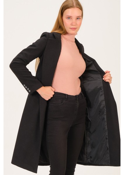 Z6739 Dewberry Kadın Kaban-Açık Siyah modelleri