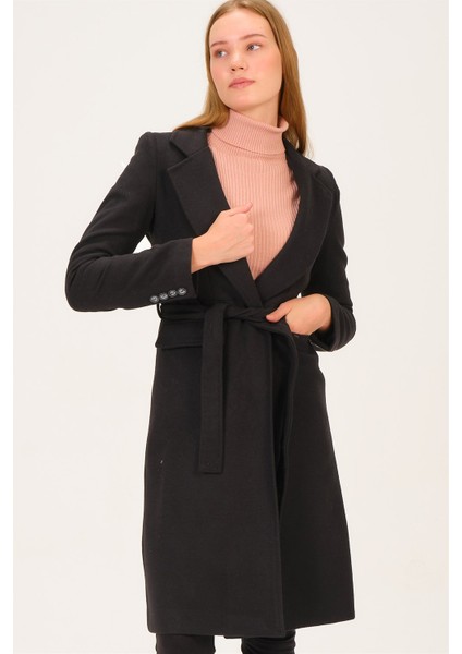 Z6739 Dewberry Kadın Kaban-Açık Siyah indirimleri