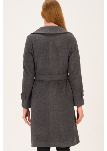 Z6645 Dewberry Kadın Palto-Antrasit fiyatları