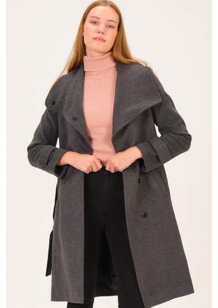 Z6645 Dewberry Kadın Palto-Antrasit indirimleri