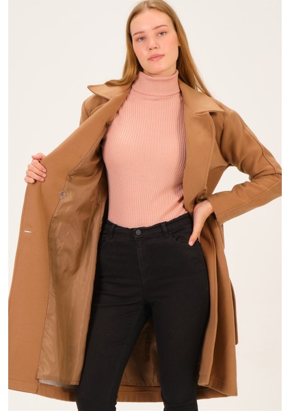 Z6765 Dewberry Kadın Palto-Camel fırsatları