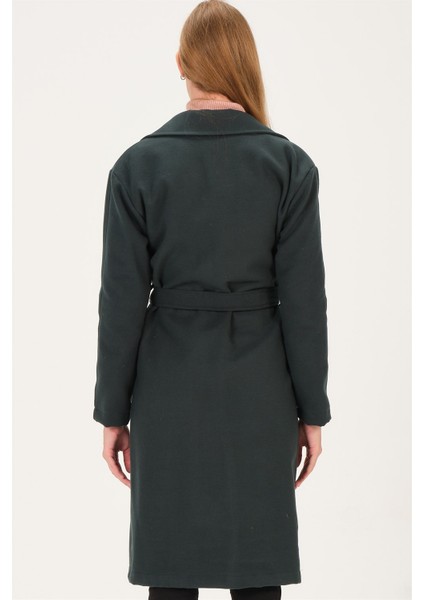 Z6765 Dewberry Kadın Palto-Yeşil fiyatları