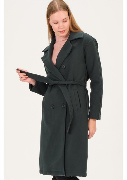 Z6765 Dewberry Kadın Palto-Yeşil indirimleri