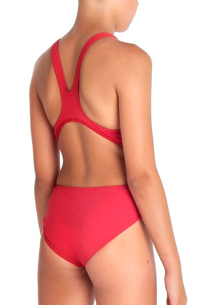 Team Swimsuit Swim Tech Solid Çocuk Kırmızı Yüzücü Mayosu 004764450