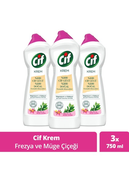 Krem 3 x 750 ml (Frezya ve Müge Çiçeği)
